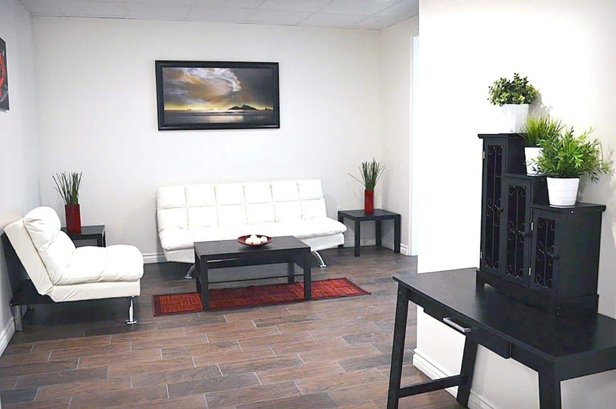 Hospitalization room for a plastic surgery patient